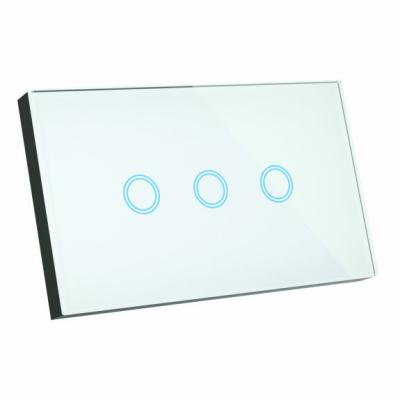 SMART WIFI GLASS WALL SWITCH 3 GANG